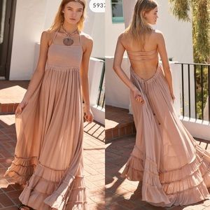 Free People Extratropical Maxi Dress in Taupe